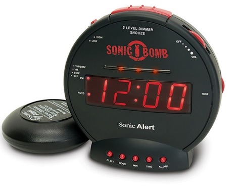 Sonic Bomb Alarm Clock with Super Shaker
